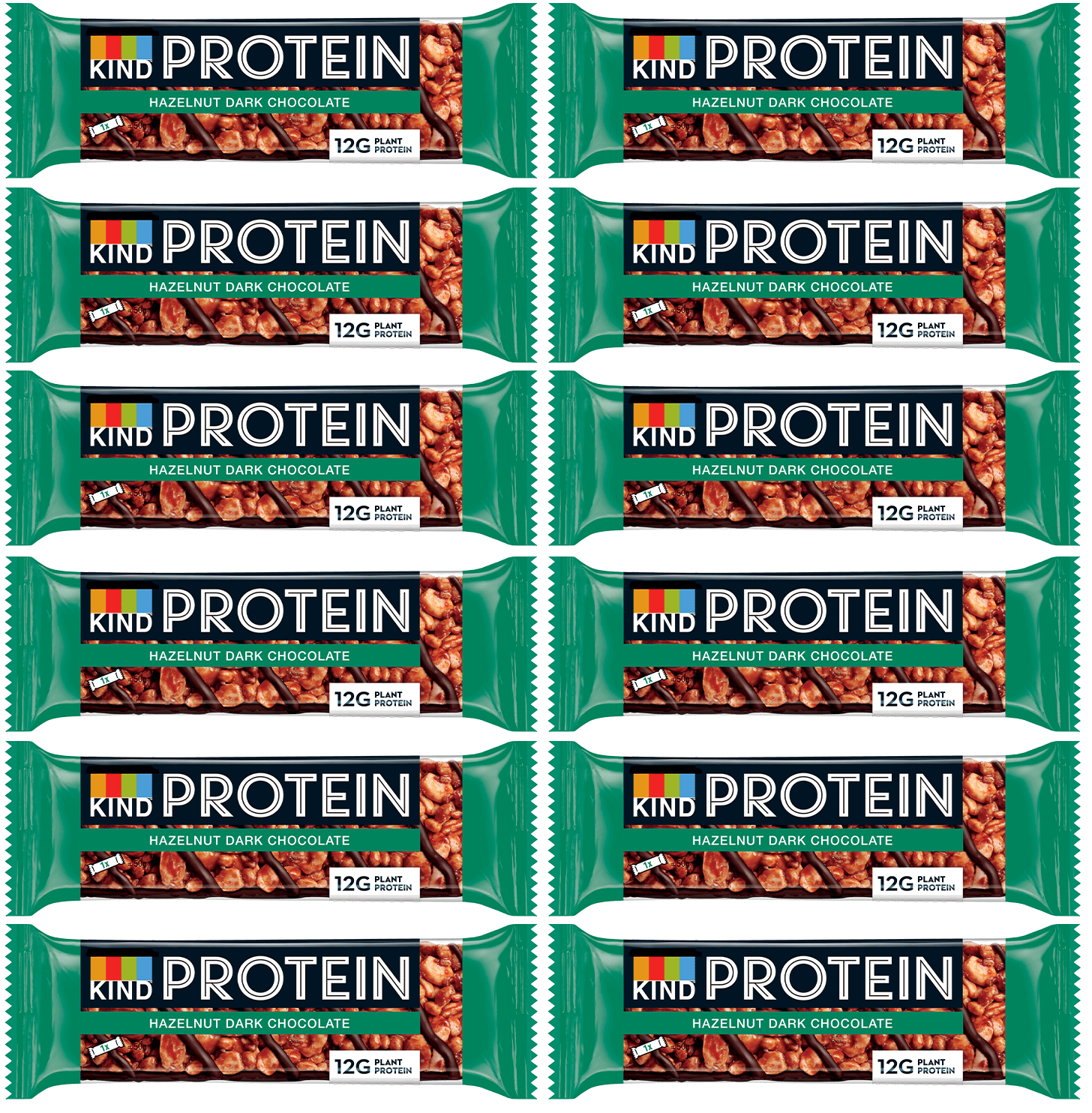 12 x Kind Protein Hazelnut Dark Chocolate 50G