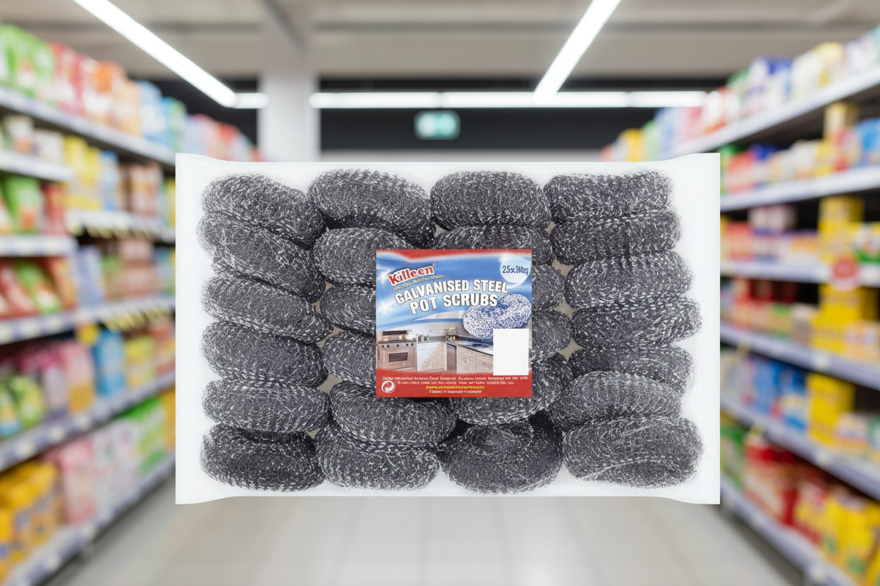 Killeen Galvanised Steel Pot Scrubs 25 X 30G