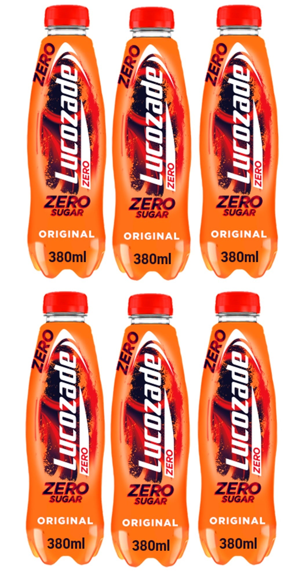 6 x Lucozade Zero Original - 380Ml