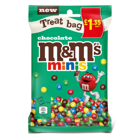 16 x M&m's Chocolate Minis Treat Bag - 70GM