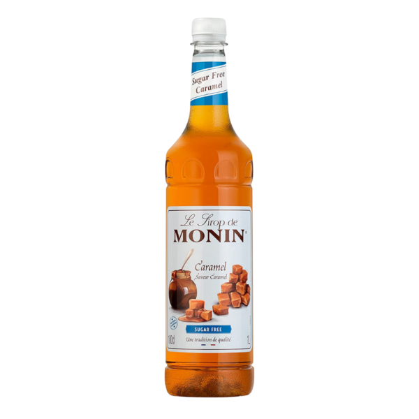 6 x Monin Caramel Sugar Free Syrup 1L