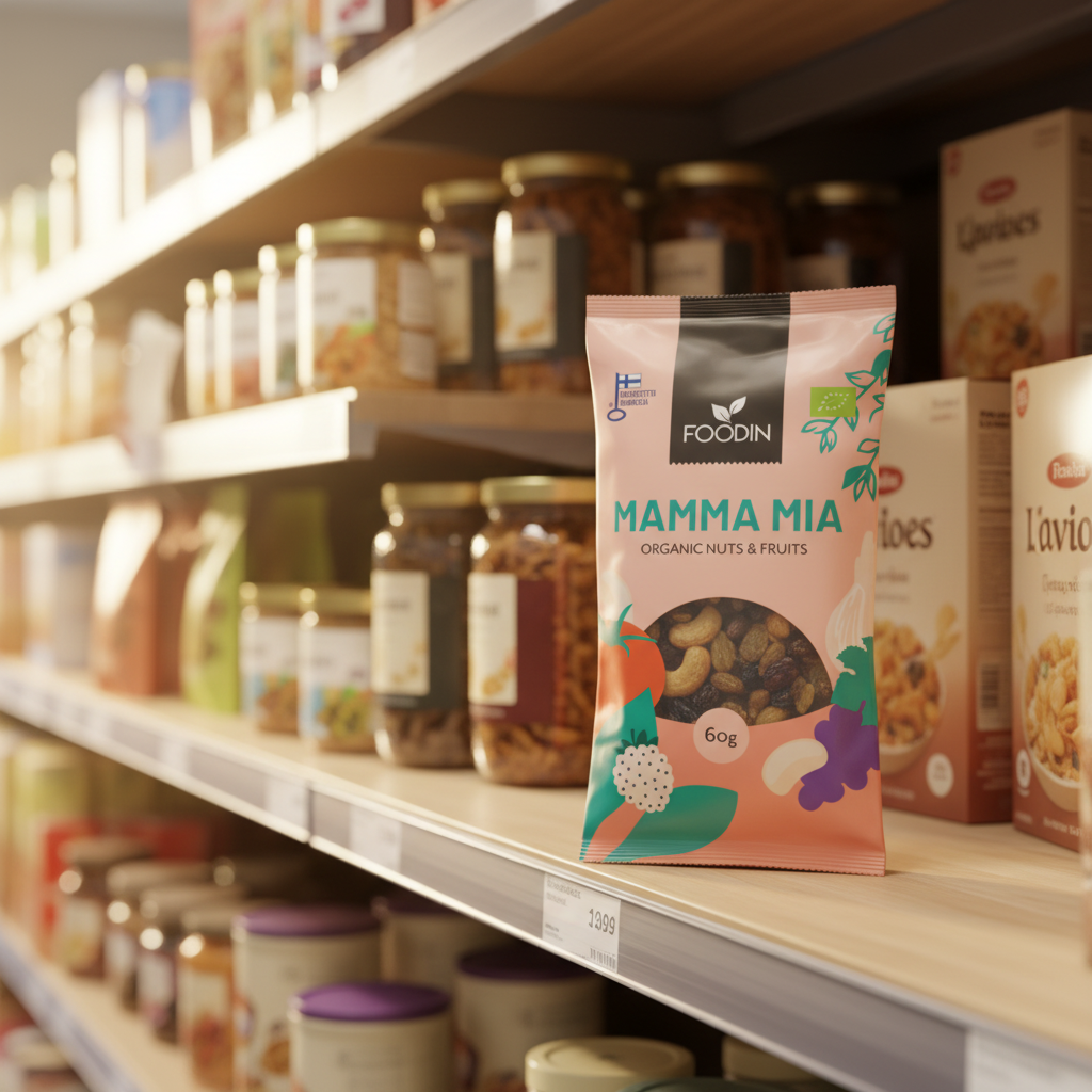 8 x Foodin Nuts & Fruits Mamma Mia Org - 60g