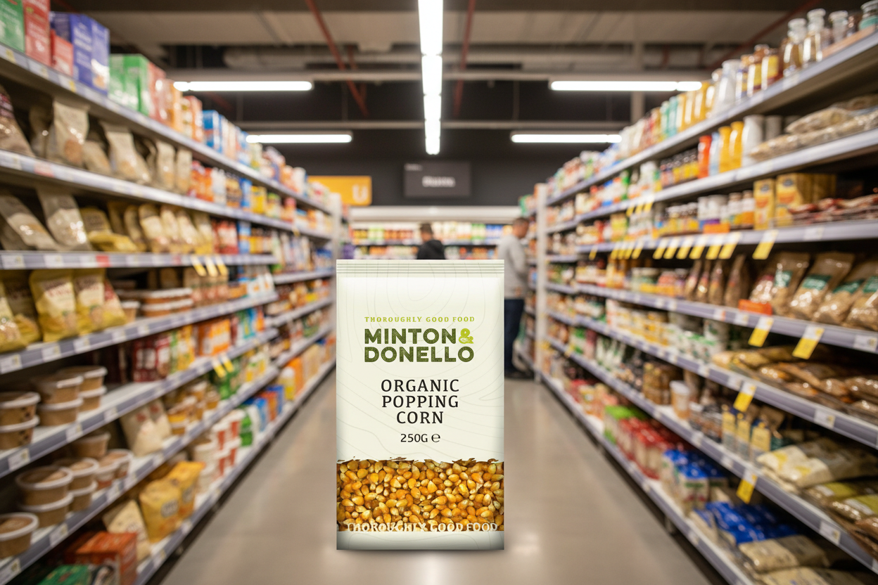 6 x Minton & Donello Org Popping Corn - 250g