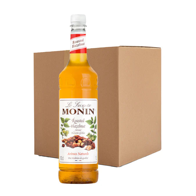 6 x Monin Roast Hazelnut Syrup 1Lt