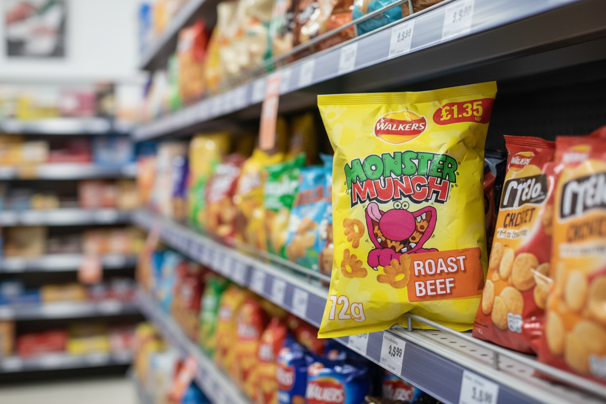 18 x Monster Munch Roast Beef - 72GM