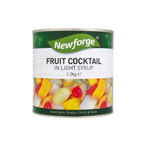 6 x Newforge Fruit Cocktail In Light Syrup 2.5Kg