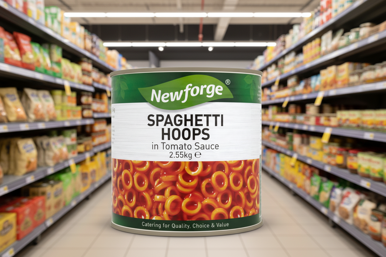 Newforge Spaghetti Hoops In Tomato Sauce 2.55Kg