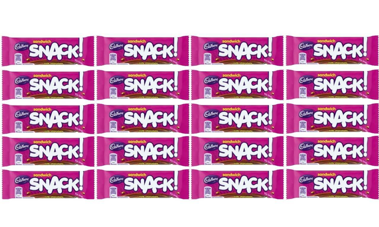 20 x Cadbury Snack Sandwich 22Gm