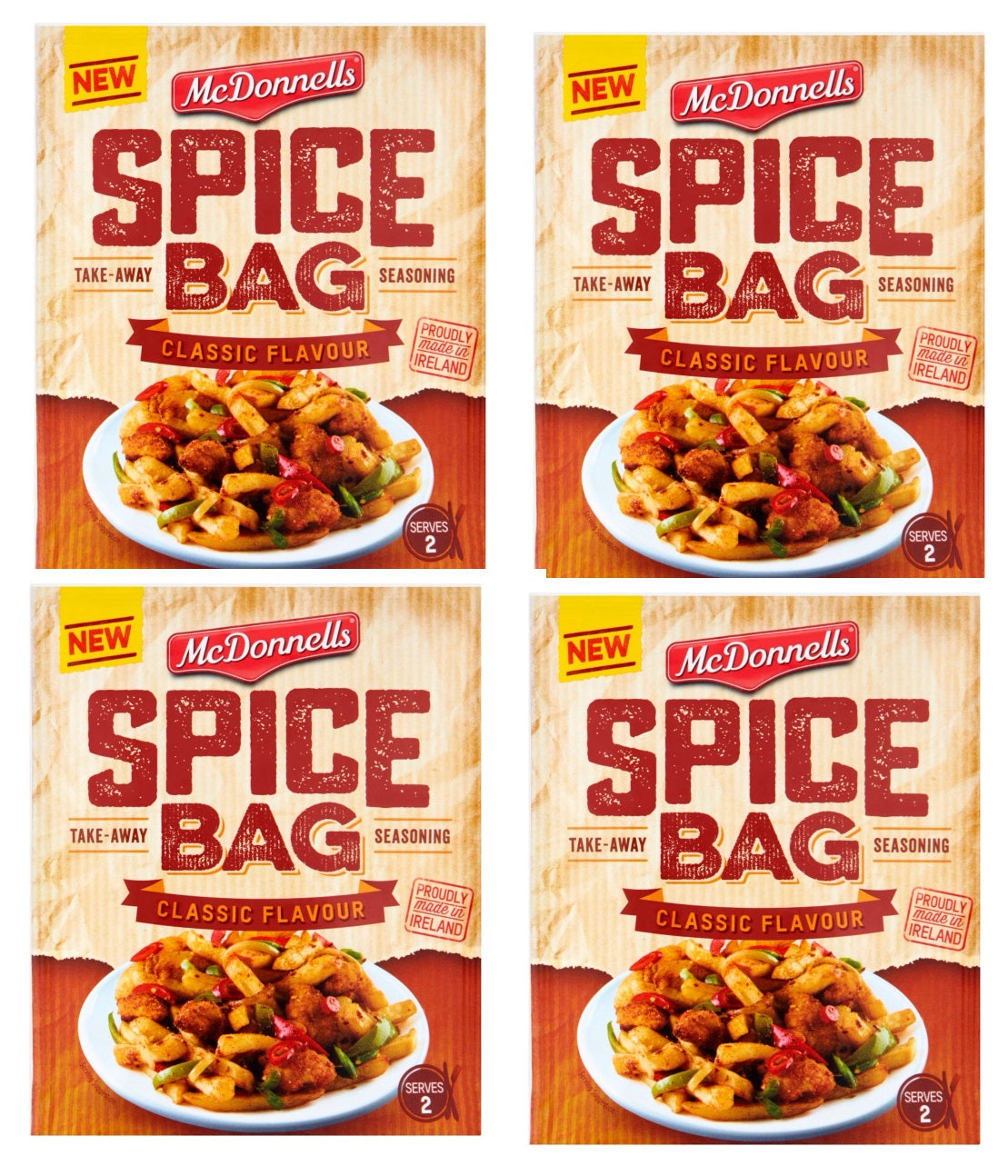 4 x Mcdonnells Spice Bag Original 40G