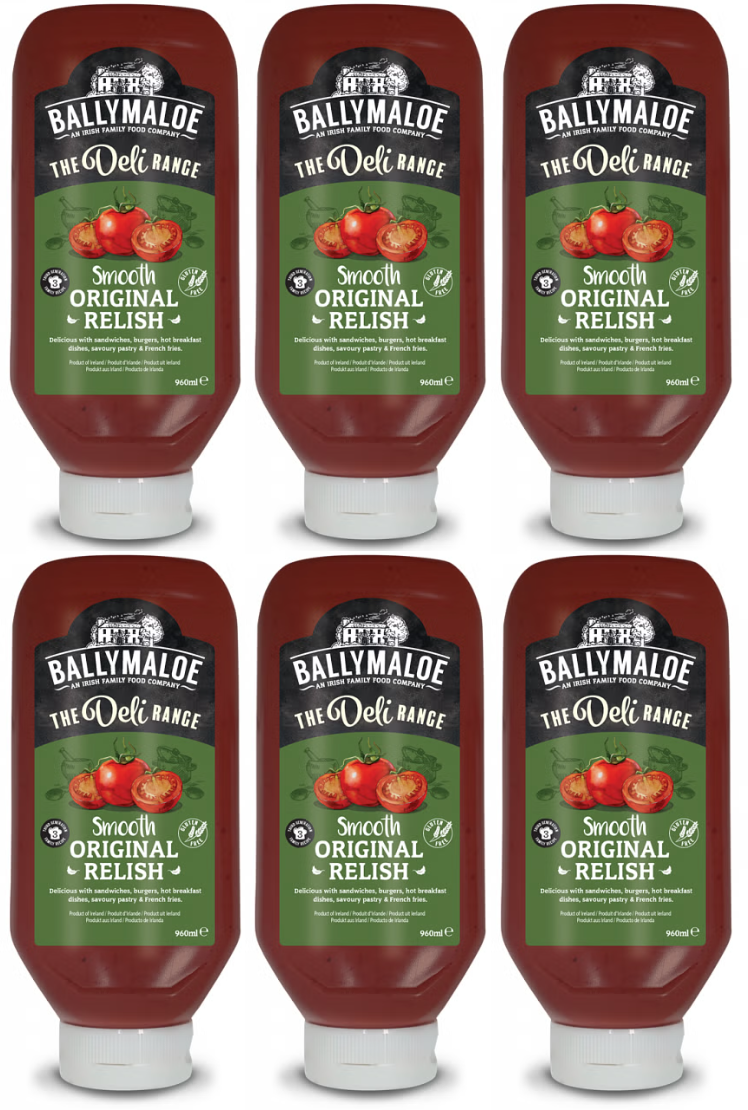 6 x Ballymaloe The Deli Range Smooth Original Relish 960Ml