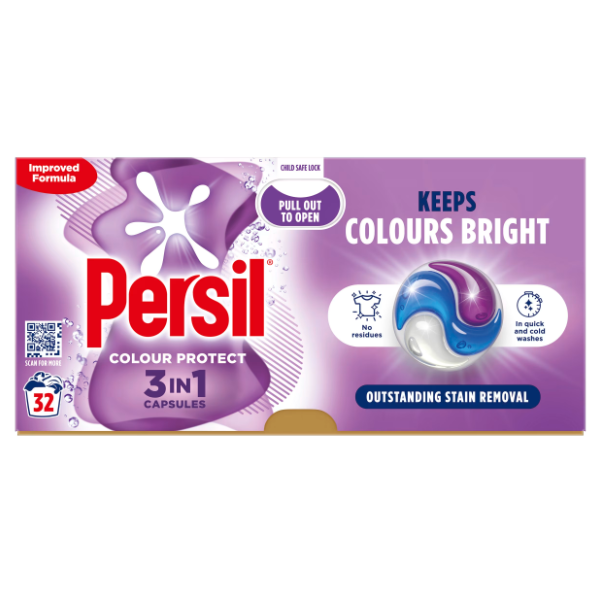 3 x Persil 3 In 1 Washing Capsules Colour Protect 26 Washes