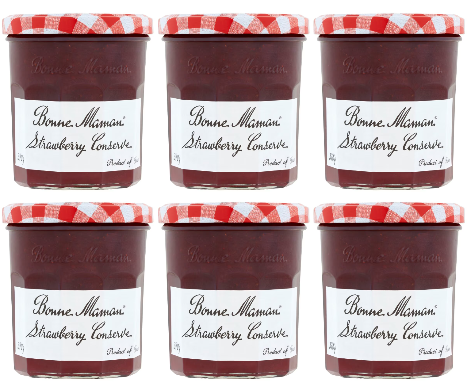 6 x Bonne Maman Strawberry Jam 370G