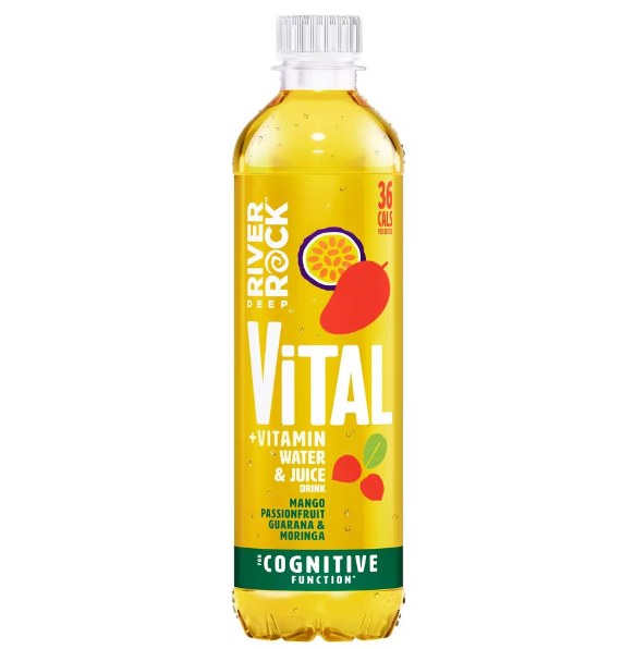 15 x Riverrock Vital + Vitamin Water & Juice Drink Mango Passionfruit