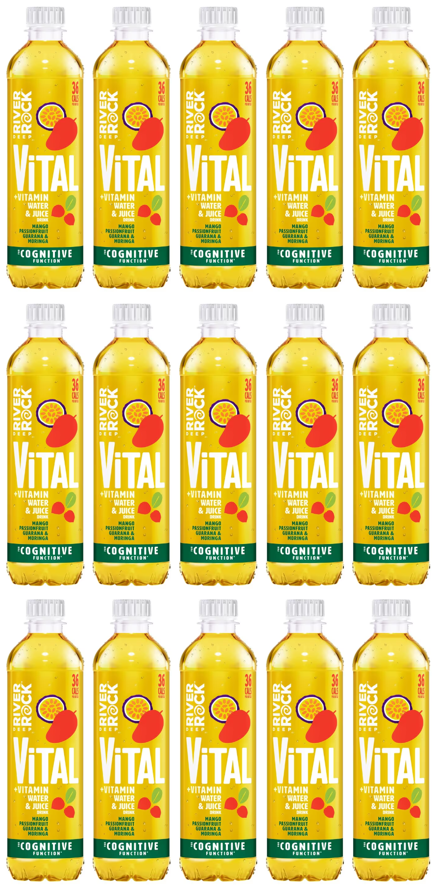 15 x Riverrock Vital + Vitamin Water & Juice Drink Mango Passionfruit