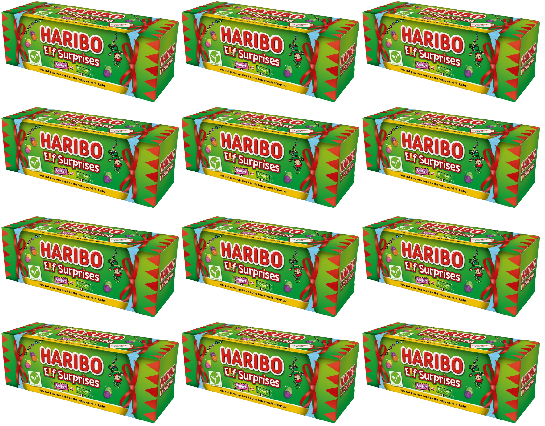 12 x Haribo Elf Surprises Tube - 120GM