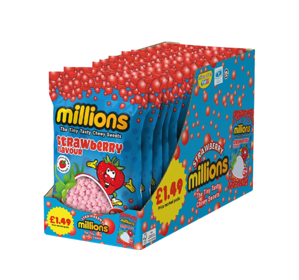 12 x Millions Strawberry Bag - 110GM