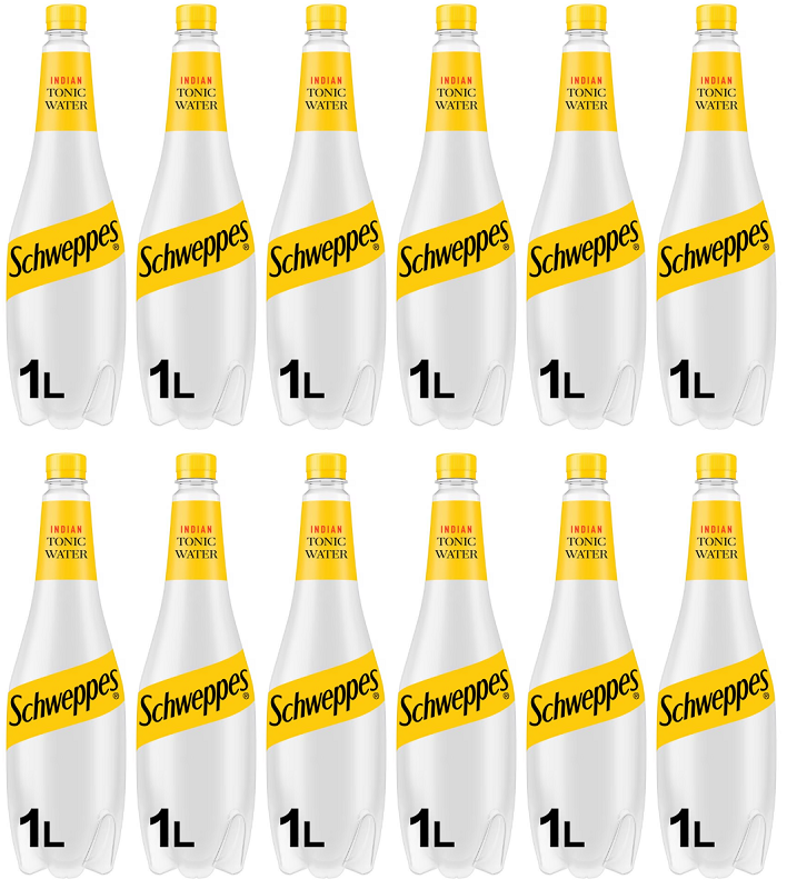 12 x Schweppes Tonic Water - 1LTR