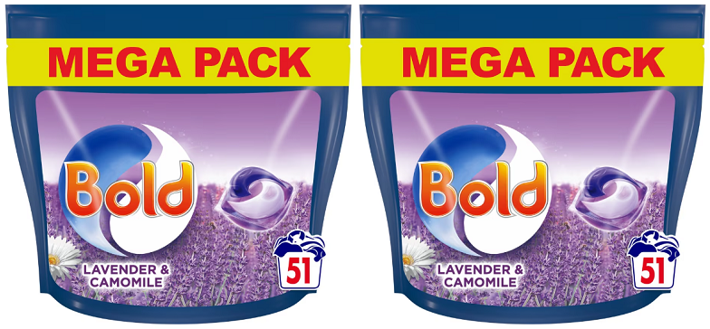 2 x Bold All In 1 Pods Lavender  - 51 PACK