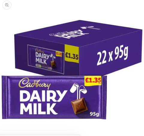 22 x Cadbury Dairy Milk - 95GM