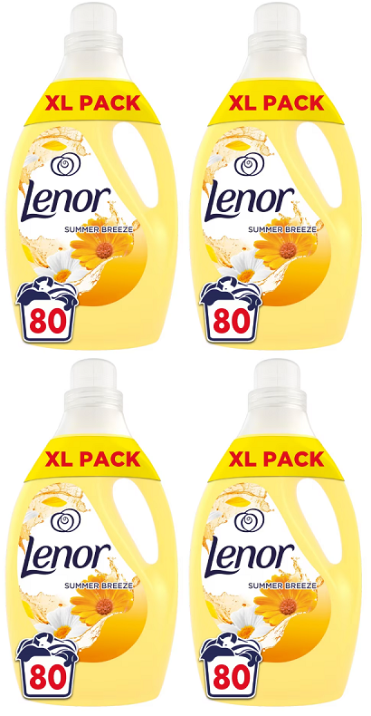 4 x Lenor Summer Breeze 80 Wash - 2.64 LITRE