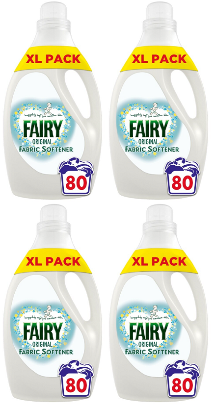 4 x Fairy Fabric Softener 80 Wash - 2.64 LITRE