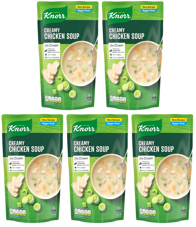 5 x Knorr Creamy Chicken Soup 570ml