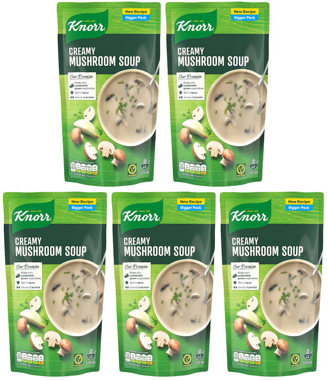 5 x Knorr Creamy Mushroom Soup 570ml