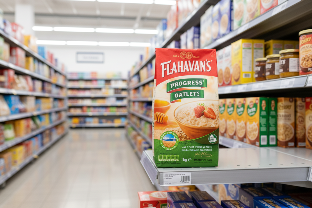 10 x Flahavans Progress Oatlets Porridge Oats 1Kg