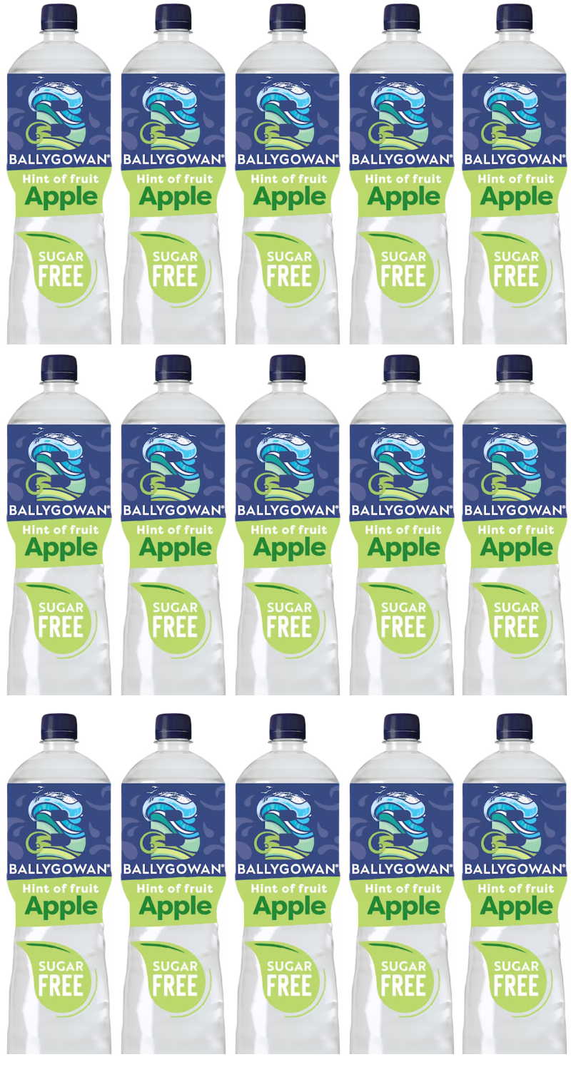 15 x Ballygowan Hint Of Fruit Apple Bottle 750Ml