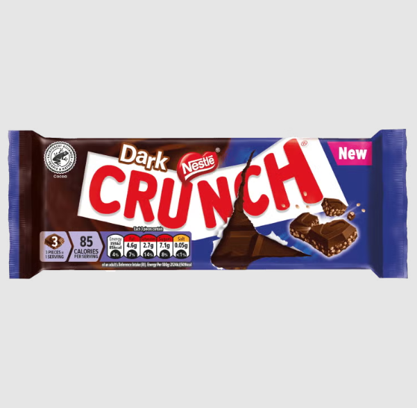 20 x Nestle Crunch Dark Large Bar - 100GM