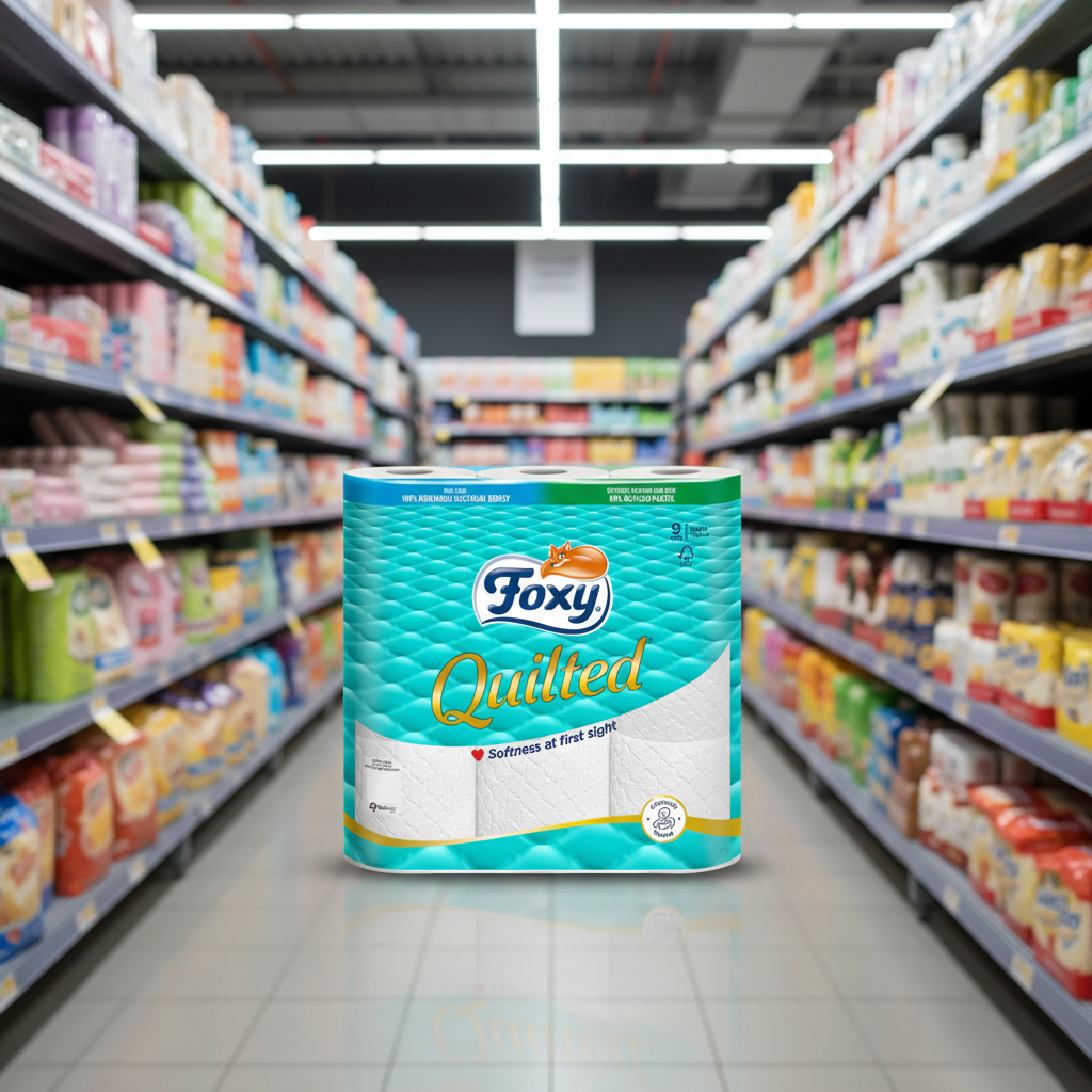 6 x Foxy Toilet Tissue Quilted - 9 PACK