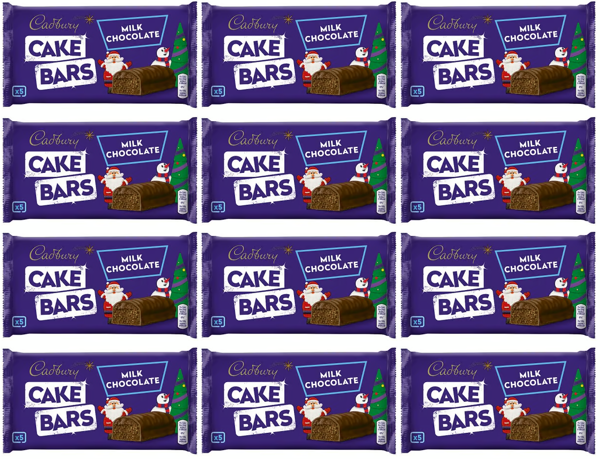 12 x Cadbury Chocolate Cake Bar 5Pk - 5