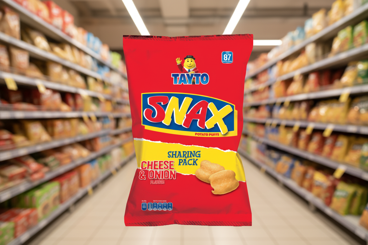12 x Tayto Snax Potato Puffs Cheese & Onion Flavour 90G
