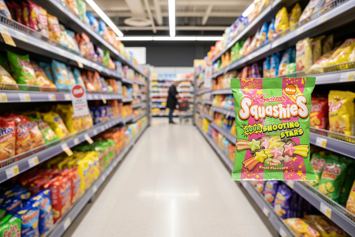 12 x Squashies Sour Shooting Stars - 120GM