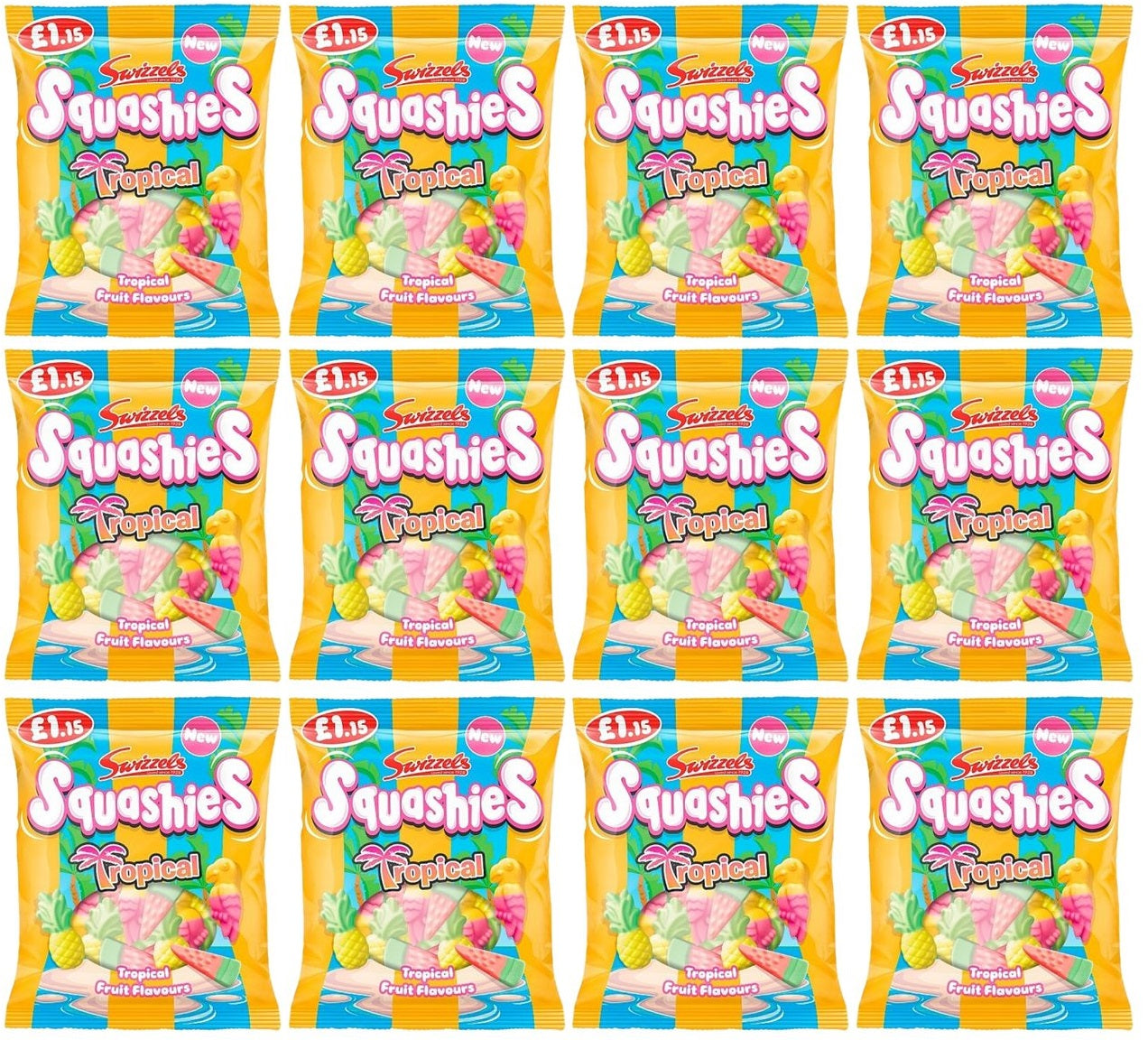 12 x Squashies Tropical - 110GM