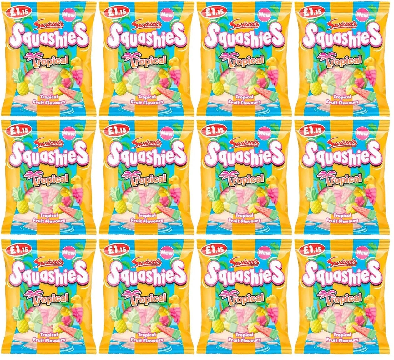 12 x Squashies Tropical - 100GM