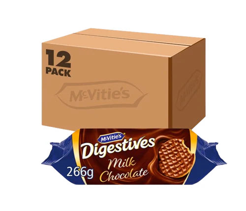 12 x Mcvitie's Milk Chocolate Digestive Biscuits 266G