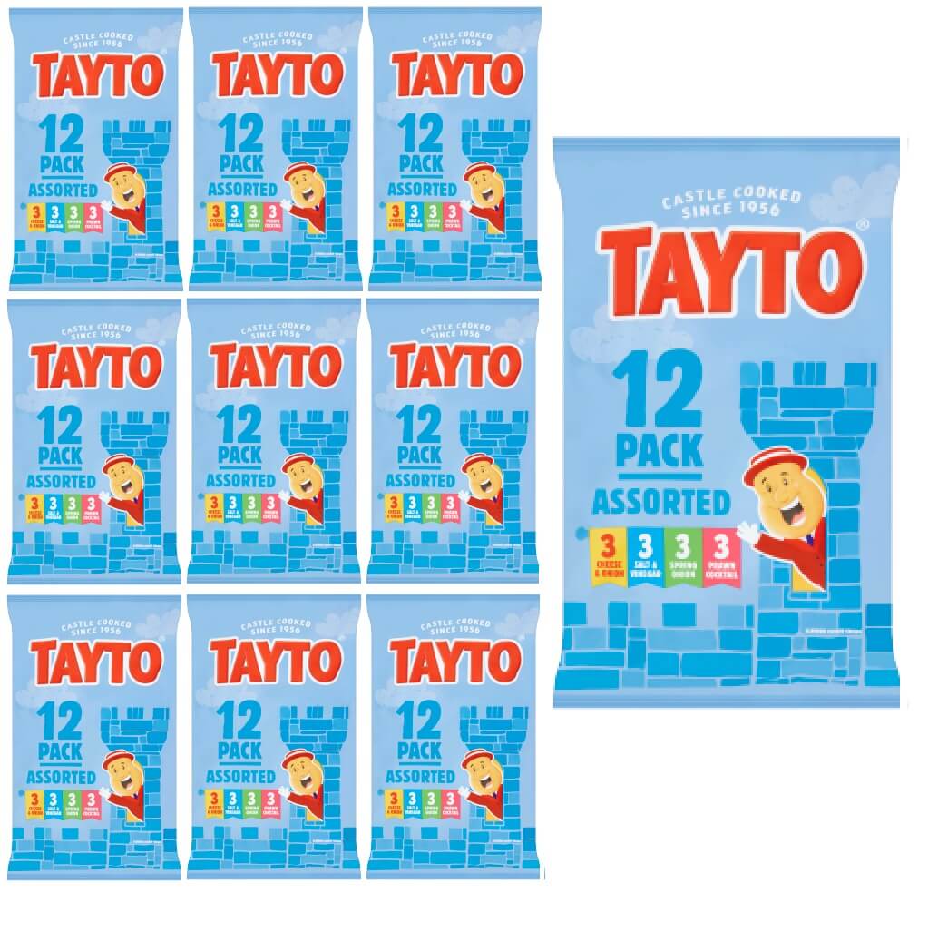 120 x Tayto Assorted Crisps (10x12 Packs) 25G