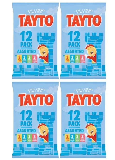 48 x Tayto Assorted Crisps (4x12 Packs) 25G