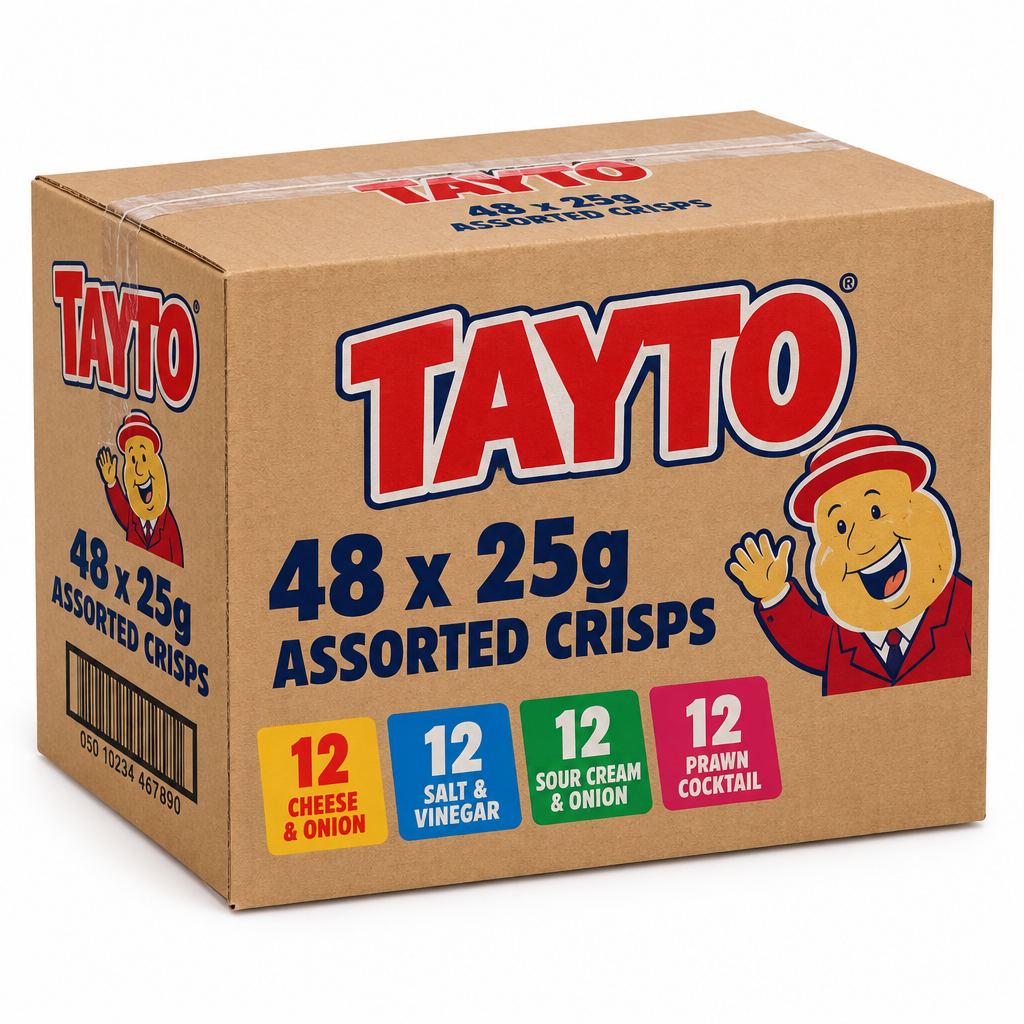 48 x Tayto Assorted Crisps (4x12 Packs) 25G