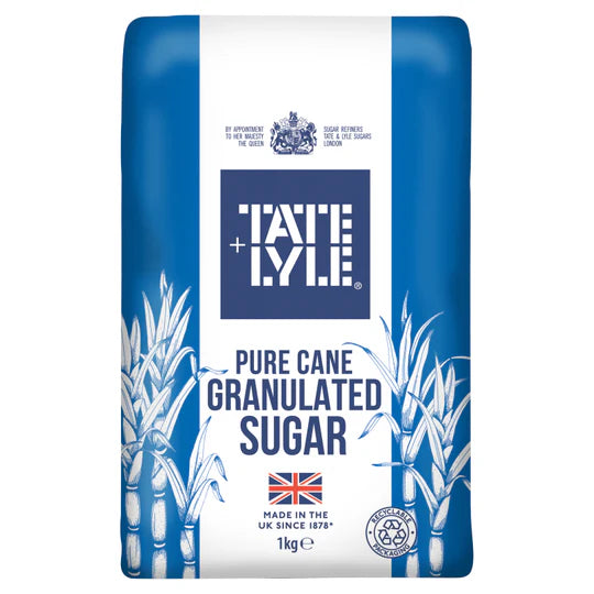 15 x Tate & Lyle Pure Cane Granulated Sugar 1Kg