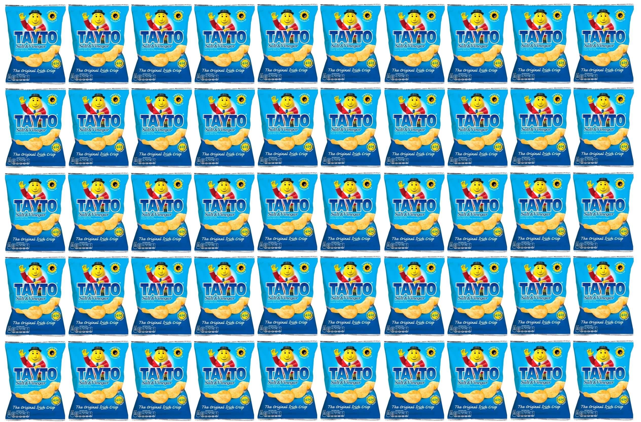 50 x Tayto Salt & Vinegar 37g