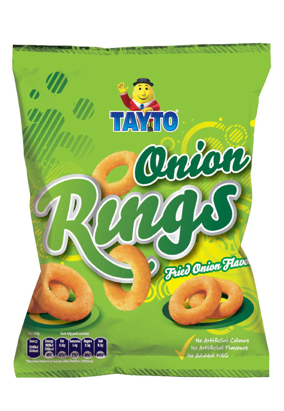 32 x Tayto Onion Rings Fried Onion Flavour 42G