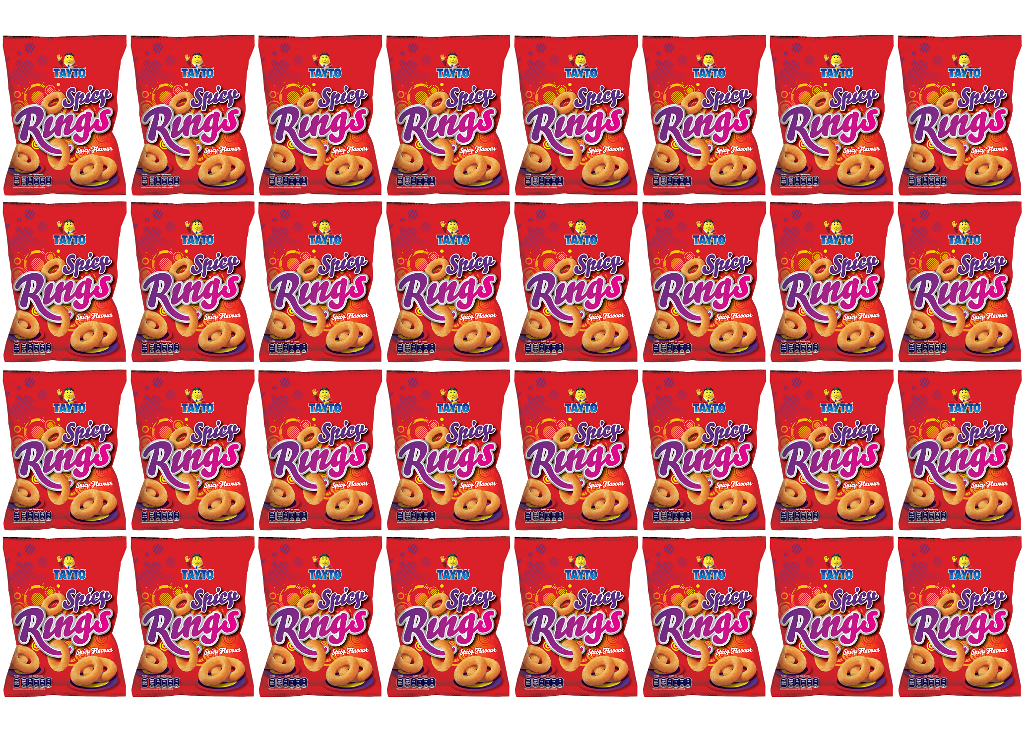 32 x Tayto Spicy Rings Spicy Flavour 42G