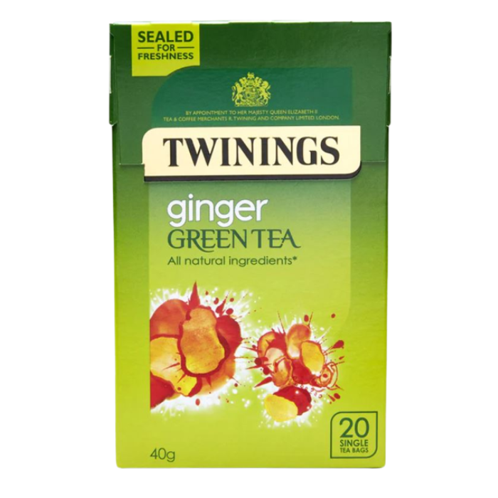 4 X Twinings Green Tea & Ginger 20'S