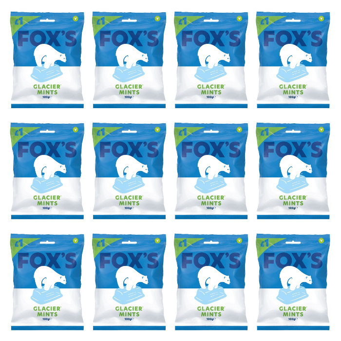 12 x Fox's Glacier Mints 100G