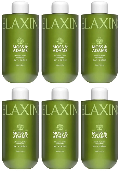 6 X Moss & Adams Bath Crème Relaxing - 600Ml