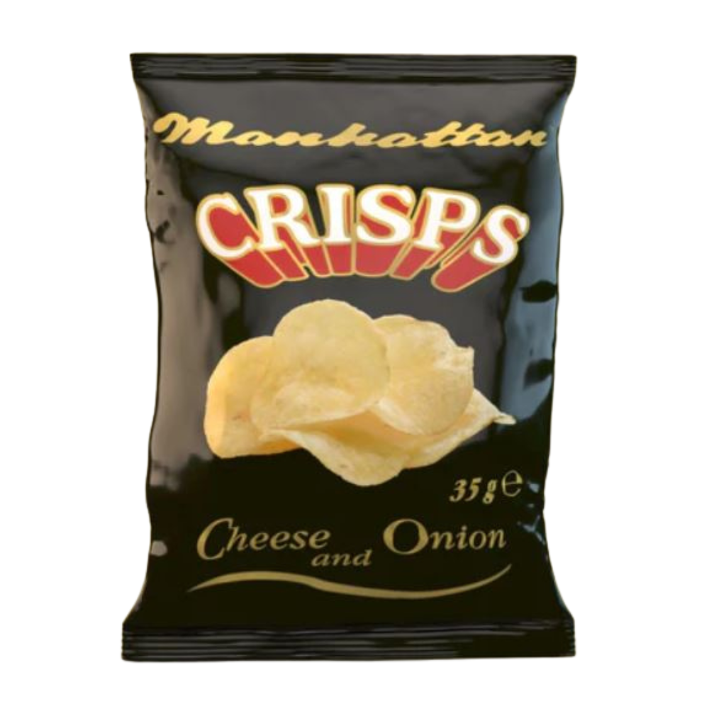 48 x Manhattan Crisps Cheese And Onion 35G