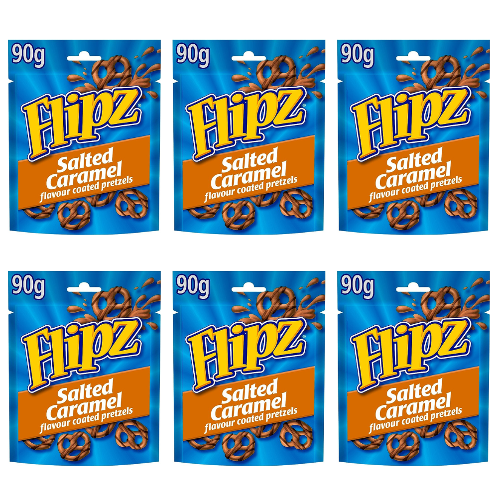 6 x Flipz Salted Caramel Pretzels 90G