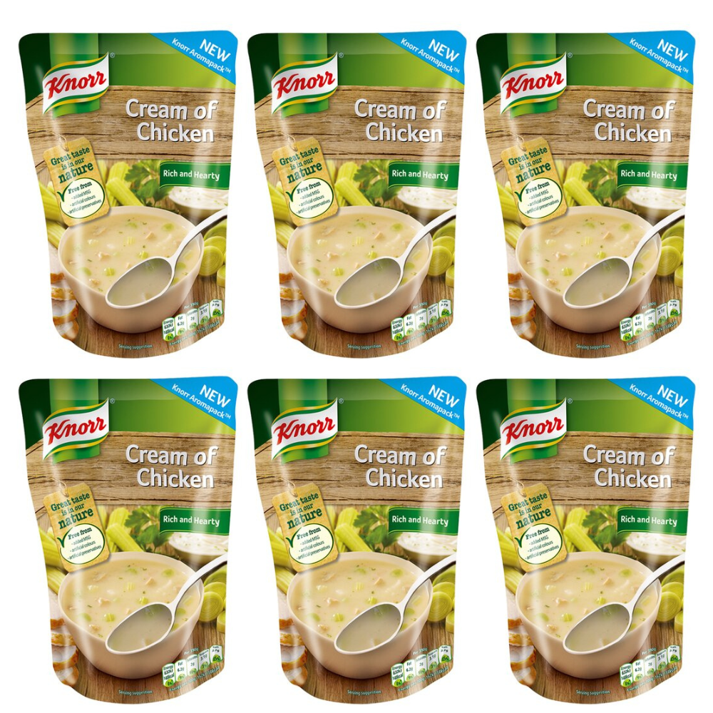 6 x Knorr Rich & Hearty Cream Of Chicken Soup 390G